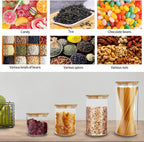 SIXAQUAE Glass Food Storage Containers Jar Stainless Steel Lids 600ml Airtight Canister Organization Sets Stackable…