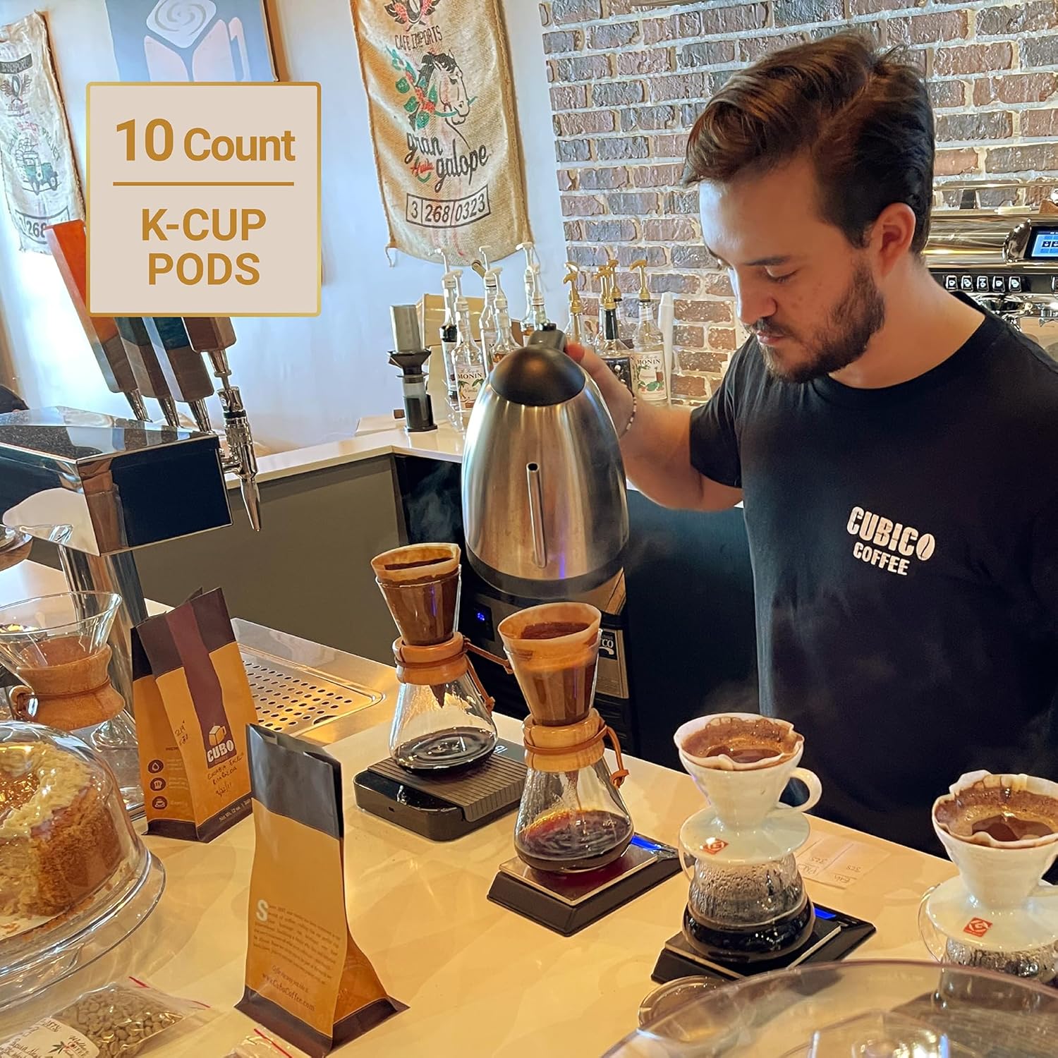 Cubico Coffee Medium Roast Papua New Guinea Kunjin Single Origin Coffee Pods, 10 Count, Compatible with Keurig K Cup Brewers