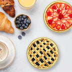 EUSOAR Disposable Ramekins, 50pcs 10oz/275ml Muffins Liners Aluminum Foil Baking Cups with Lids, Round Cake Pans Cheesecake Container Flan Pie Tart Brownie Holders for Bakery Wedding Birthday Party