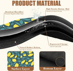 Yellow Lemon and Leaves Coffee Mat Absorbent Dish Drying Mat for Kitchen Counter Hide Stain Rubber Backed Coffee Bar Accessories Fit Under Espresso Machine 15.7 x 23.6 Inch