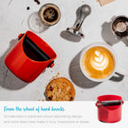 Dreamfarm Grindenstèin Sturdy, Compact, Modern Space-Saving Espresso Coffee Grind Knock Box - Black