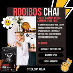 Revival Tea Company Rooibos Chai Tea - Rooibos Red Tea Blend with Fresh Spiced Chai Flavor - Caffeine Free - 24 Tea Bags