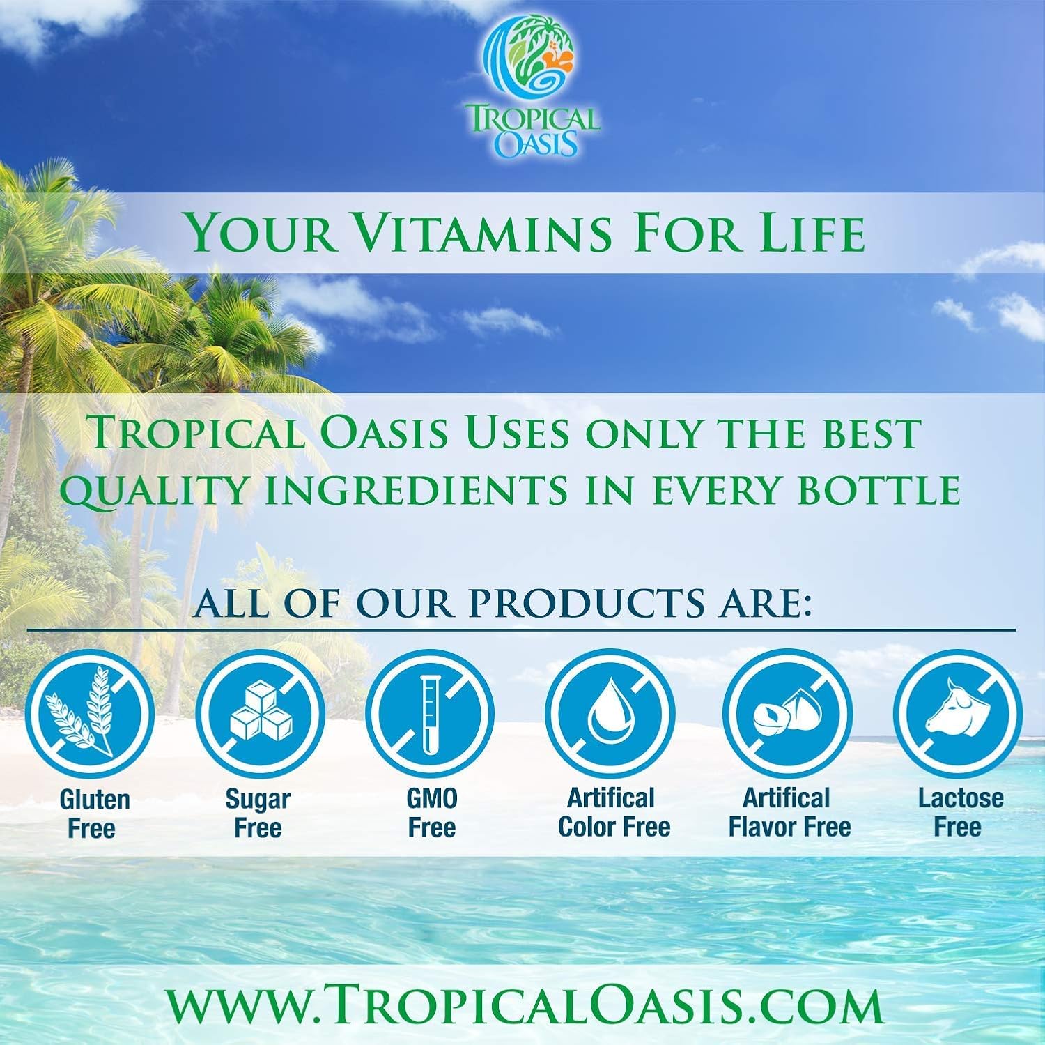 Tropical Oasis - Premium Ionized Plant Based Trace Minerals Liquid Formula- 74 essential minerals in liquid form for up to 96% Absorption - 16 oz, 32 servings