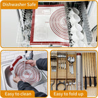 Silicone Baking Mat,Non Stick Pastry Dough Mat for Rolling, Macarons Baking Mat, Pie Crust Bread Pizza Mat, Counter Mat