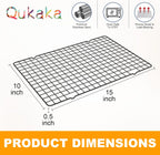 2PCS Cooling Racks for Cooking and Baking - 10" x 15"Heavy Duty Stainless Steel Wire Rack for Baking, Grilling, Roasting - Oven & Dishwasher Safe - Fits Jelly Roll Sheet Pan（Black）