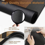 Arttown Coffee Mat for Countertops, Retro Ethnic Geometric Modern Black Brown Dish Drying Mat 2 Pcs for Kitchen Bar Accessories, Coffee Maker Espresso Machine Dish Rack Hide Stain Rubber 12x19in