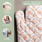 Maison d' Hermine Oven Gloves 100% Cotton Oven Mitt 7" x 13" with Loop Heat Resistant, BBQ, Cooking Gloves, Baking, Grilling, Kitchen, Handling Hot Pans (Pack of 1, Fair Isle)