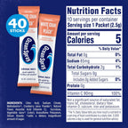 Ocean Spray® White Cran-Peach™ Zero Sugar Powder Drink Mix Packets with Real Cranberry Juice Powder, 100% Vitamin C, No Synthetic Dyes, Juicy Mixes (40ct)