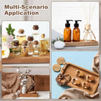 uxcell Bamboo Serving Tray, 8 x 8 Inch Square Wooden Trays Portable Serving Platters for Food Fruit, Snacks, Bread, Vanity, Weddings, Picnics, Brown (Inner Slant)