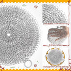 Patelai 2 Pcs Stainless Steel Pie Weights for Baking Universal Fit Pie Weight for 7-10 Inch Pies Round Metal Pies Weights Chain Dishwasher Safe Durable Blind Baking Dough Cooking Pastry (10 Inch)