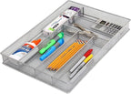 YBM HOME Stainless Steel Silverware Tray Organizer for Kitchen Utensils, In-Drawer Cutlery Tray Mesh Utensil Drawer Organizer with 6 Compartments for Kitchen and Office, 12-Pack