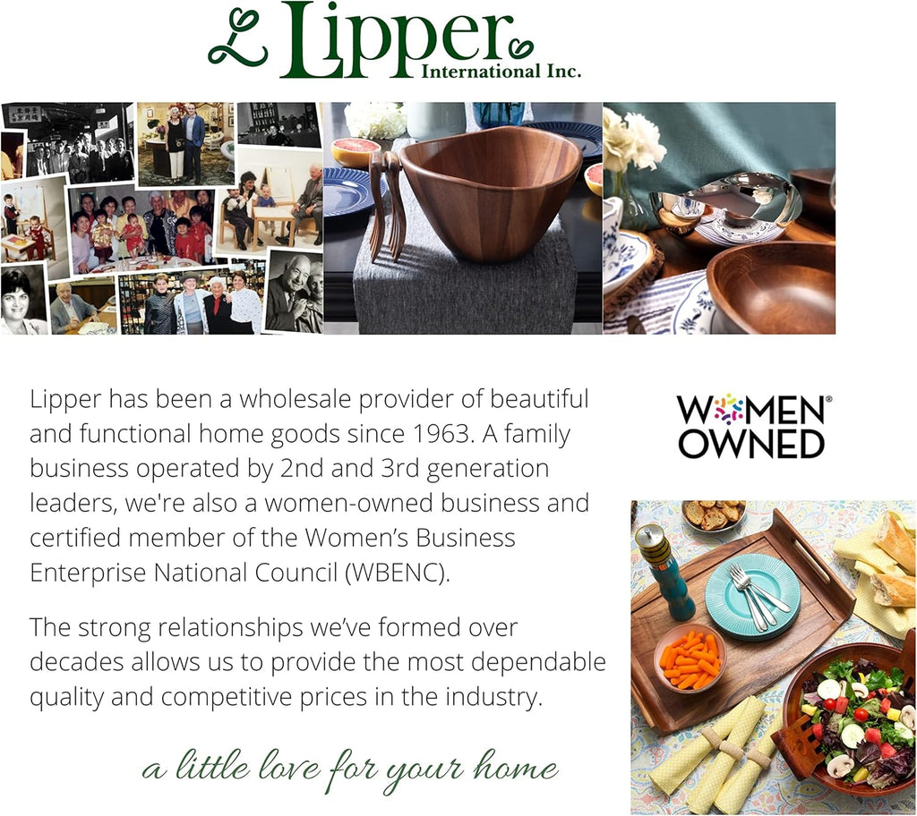 Lipper International 8397 Bamboo Wood Adjustable Drawer Organizer with 6 Removable Dividers, 12" x 17-1/2" x 1-7/8"