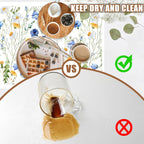 Watercolor Wildflower Dish Drying Mat for Kitchen Counter Coffee Mat Hide Stain Absorbent Rubber Backed Drying Rack Pad Espresso Machine Coffee Bar Accessories 15.7 x 23.6 Inch