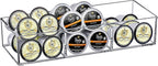 Amazing Abby - Deja Brew - Acrylic 3-Compartment Coffee Pod Holder, Large-Capacity Plastic Coffee Capsule Storage, BPA-Free and Shatter-Proof, Great for Use on Countertop or in Drawer