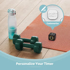 KADAMS Pomodoro Cube Timer Productivity Visual Timer - 5/10/25/50 Min Rotating Countdown, Customize Countup Silent Mode- for Work Study Cook Workout Kitchen Back to School Classroom (Black 2 Pack)