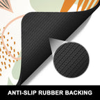 Rnivvi Dish Drying Mat for Kitchen Counter, 16 x 18" Cute Boho Theme Absorbent Heat Resistant Drying Pad with Non-slip Rubber, Coffee Bar Mats for Coffee Machine Dish Rack, Tropical Leaves