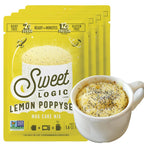 Sweet Logic Keto Dessert Mug Cake Mixes - Lemon Poppyseed - Low Sugar - Gluten-Free - Low Carb - Diabetic-Friendly Sweets - Natural Ingredients - High Protein - Delicious Keto Treats (4 Pack)