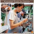 Dandat 6 Pcs Milk Frothing Pitcher Espresso Steaming Pitchers 12 Oz Stainless Steel Milk Steamer Cup Frother Jug for Espresso, Latte Art, Chai Cappuccino Hot Chocolate