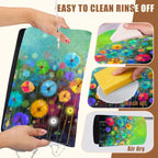 Dish Drying Mat Watercolor Rainbow Dandelion Coffee Bar Mat for Countertop Absorbent Hide Stain Rubber Backed Dish Drainer Rack Pad Espresso Machine Dining Room Decoration 11.8 x 19.7 Inch