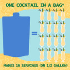 Lt. Blender's Pina Colada in a Bag – Pina Colada Drink Mix - Each Bag Makes 1/2 Gallon of Slushie Pina Colada Mix – Cocktail Mix - Make a Cocktail, Wine Slushie or Mocktail - (Pack of 4)