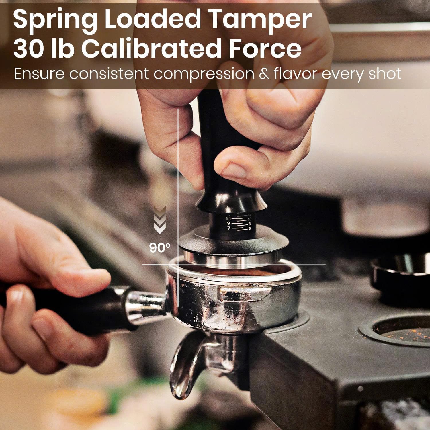 51mm Espresso Accessories Kit, Calibrated Spring Loaded Tamper, WDT Tool Espresso Machine Accessories Kit and Dosing Funnel Set, Coffee Tamper Tool and 51mm Portafilters, Barista Tools