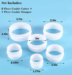 2025 Personalized Christmas Cookie Stamp Unique 3D Embossed Design Fun Tool for Baking Art (A-Merry Christmas Bow)