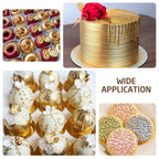 Edible Glitter Paint - 2 fl.oz Food Grade Metallic Glitter Cake Paint for Cake Decorating, Baking, Cupcakes - Shimmer Art Decorative Liquid Edible Paint Food Coloring for Fondant, Donuts (Gold)