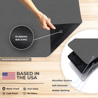 Dish Drying Mat Super Absorbent – 24" x 16" Coffee Mat for Countertops – Non-Slip Drying Mat for Kitchen Counter – Easy to Clean Water Absorbent Mat – Large Dish Drying Mats (Dark Gray)