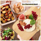 Lounsweer 6 Pcs Thicken Cutting Board Bulk Wood Board for Chopping Serving Charcuterie Material for Laser Engraving Mother' Day Wedding Housewarming Gift