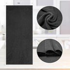 kimteny 13x28 Inches Kitchen Cloth Dish Towels, 400 GSM Premium Dishcloths, Super Absorbent Coral Velvet Microfiber Cleaning Cloths, Fast Drying Rags for Washing Dishes (12 Pack, Dark Grey)