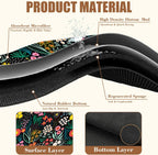 Dish Drying Mat Doodle Flower Meadow Coffee Bar Mat for Countertop Absorbent Rubber Backed Hide Stain Dish Drainer Rack Pad Coffee Pot Espresso Machine Dining Room Decoration 11.8 x 19.7 Inch