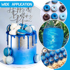 Edible Glitter Spray - 3/4oz Luster Dust Edible Food Grade Glitter Shimmer Dust Powder for Cocktails, Drinks, Cake Decorating - Metallic Food Coloring Powder for Wine, Candy, Cookie, Icing (Blue)