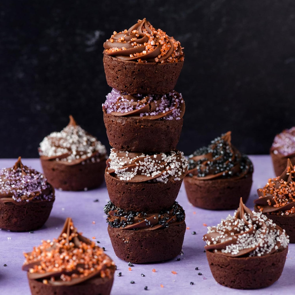 Sweets Indeed Halloween Sugar Sprinkles 4-Pack – 4.52 oz Spooky Sugar Set | White, Orange, Black & Purple Decorating Sugars | Edible Baking Decorations for Cookies, Cupcakes & Cakes