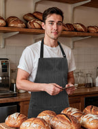 2 Pack Kitchen Cooking Aprons, Soft Aprons for Women Men with 2 Pockets Chef Apron with Adjustable Neck Strap and Long Tie