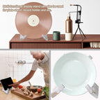 Plate Stand for Display, 6.5 Inch Picture Frame Holder Wooden, for Cook Book Decorative TableTop Art Easels Platter (White)