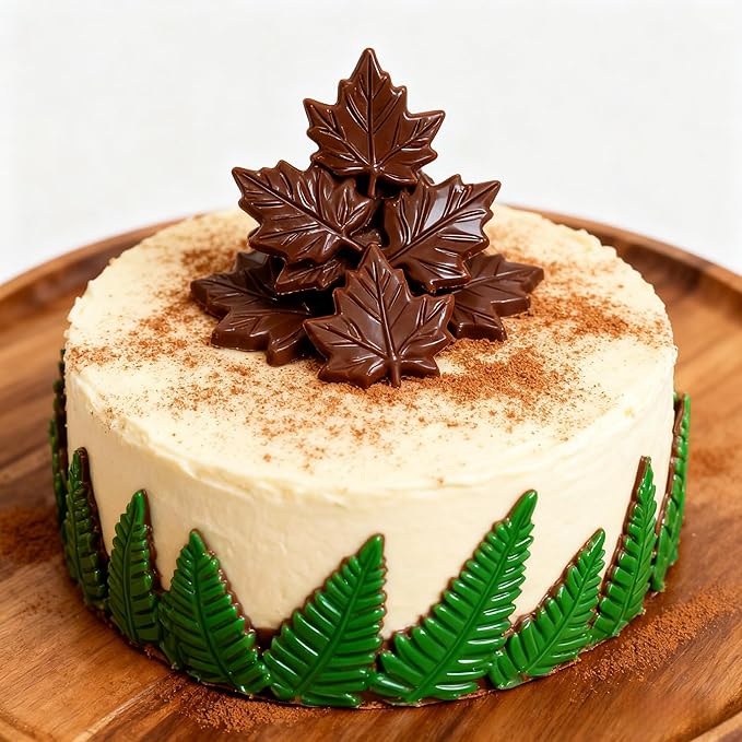 3 Pcs Fall Silicone Maple Leaves Mold, Leaf Silicone Mold, Maple Leaf Chocolate Molds, Reusable Resin Molds for Chocolate, Biscuits, Fondant, Cake Decorating, Baking Supplies and Clay (3)