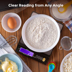 Bonvoisin Baking Scale 0.1 Gram Accuracy Digital Scale for Kitchen, Candle, Soap and Sourdough Bread Making, with Percentage Weighing Function, Weigh in Grams, Pounds and Ounces (10 lb)