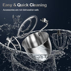 Stand Mixer, 6.5QT 10-Speed Tilt-Head Electric Stand Mixer, 3-In-1 Kitchen Mixer with Bowl, Dough Hook, Whisk and Beater, Food Mixer for Baking, Cake and Most Home Cooks, Beige