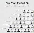 SKOLOO 30-Inch White Wood Coat Rack Wall Mount with 5 Triple Hooks - Ideal for Family Entrances, Classrooms, and Pet Supplies Storage - Perfect Coat Hooks for Wall