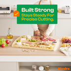 Riveira Two Tone Bamboo Wood Cutting Board – Gourmet Bamboo Grandeur: 20 x 30 Wooden Cutting Board – Wooden Cutting Boards For Kitchen Decorative – Innovative Juice Grooves Wooden Chopping Board