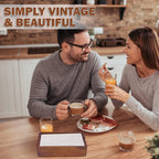 Acacia Guest Towel Napkin Holder 10x6", Paper Hand Towels Tray Holds Paper & Cloth Linen Napkin on Table, Kitchen Counter, Bathroom - Durable, Natural, Dark Stained Organizer for Party, Wedding, Event