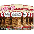 XO Baking Co. Gluten Free Coffee Cake Gourmet Baking Mix with Crumb Topping; Non-GMO; Kosher; Rice Free; Soy Free; Dairy Free; Peanut Free; No Preservatives; No Artificial Flavors or Colors, 6-Pack