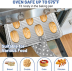 TeamFar Cooling Rack, 16.6” x 11.45” Stainless Steel Wire Baking Rack for Cooking Roasting Grilling, Fit for Oven Pan, Oven & Dishwasher Safe, Non-toxic & Heavy-Duty, 2PCS