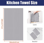 Homaxy Microfiber Waffle Weave Kitchen Towels, 16 x 28 Inch Ultra Absorbent and Solid Color Dish Towels, 4 Pack, Grey