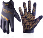 HANDLANDY Mens Work Gloves Touch screen, Utility Mechanic Gloves, Flexible Breathable Fit- Padded Knuckles & Palm