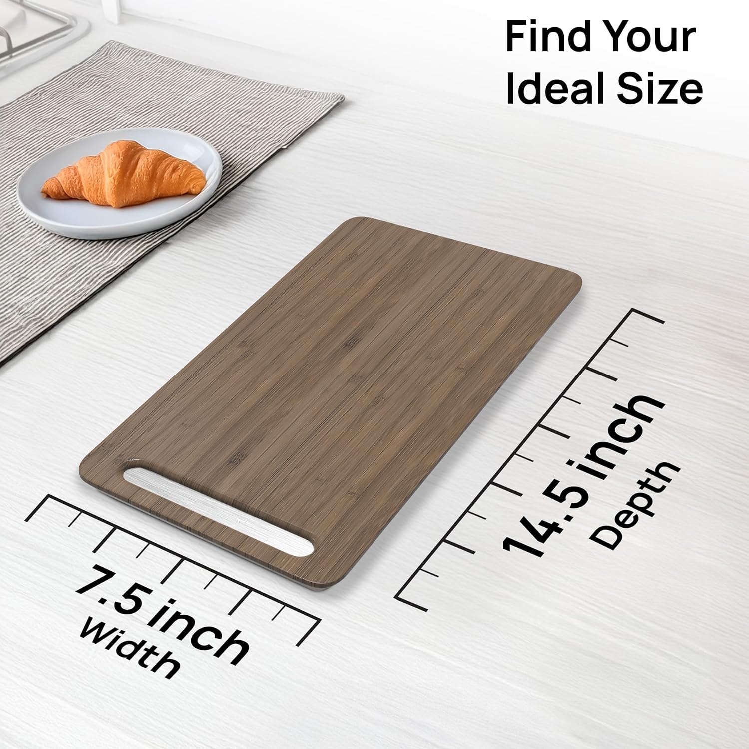 Ibyx Elegant Sliding Tray for Your Coffee Maker & Heavy Kitchen Appliances - Sturdy, Slides Easily from Under The Cabinet (Brown, 7.5”W x 14.5”D)