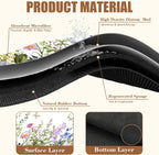 Watercolor Flower and Butterfly Dish Drying Mat for Kitchen Counter Absorbent Coffee Mat with Hide Stain Rubber Backed Espresso Machine Coffee Bar Accessories 11.8 x 19.7 Inch