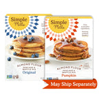Simple Mills Almond Flour Pancake & Waffle Mix Value Pack (1 Original, 1 Pumpkin) - Gluten Free, Plant Based, Paleo Friendly, Breakfast, (Pack of 2)