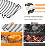Roasting Rack,Heavy Duty Turkey Rack for Roasting Pan,Oven Roasting Rack Insert for Baking,Oven Cooking,Cooling and Grilling with Integrated Feet,Nonstick Coating,Dishwasher Safe(12"x 7.5")
