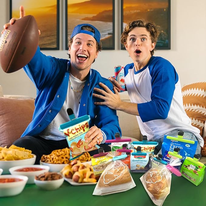 11 Pack Chip Clips Bag Clips Food Bag Clips for Food Packages Chips Storage Bags Heavy Duty Snack Kitchen Potato (3 Large, 6 Small & 2 Round, Classic Style)